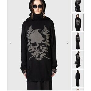 🔪⭐️ Killstar Black Skull Graphic Sweater